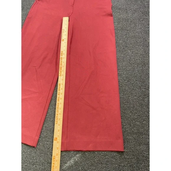 Boden Belgravia Ponte Trousers Red Womens 10R Wide Leg High Rise Casual Boho - Picture 4 of 8